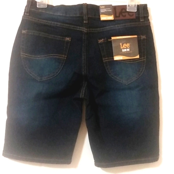 LEE BOY'S SLIM FIT COMFORT STRETCH DENIM SHORTS SIZE 14 NWT - Picture 3 of 10